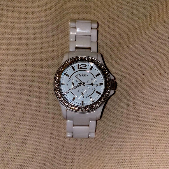 Fossil White Watch